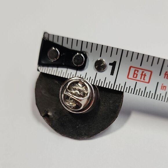 Silver Pin with Blue Acrylic Accent - Picture 3 of 5